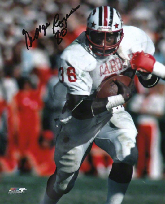 George Rogers South Carolina Gamecocks Autographed 8x10 Photograph With 80 Inscription