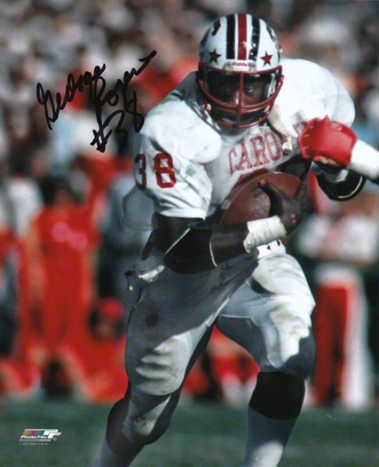 George Rogers Souh Carolina Gamecocks Aurographed 8x10 Photograph With #30 Inscription