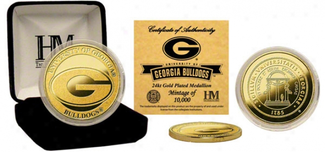 Georgia Bulldogs 24kt Gold Coin