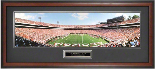 Georgia Bulldogs End Zone At Sanford Stadium Framed Unsigned Panoramic Photo