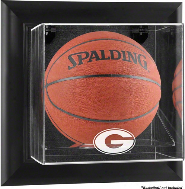 Georgia Bulldogs Framed Wall Mounted Logo Basketball Display Suit