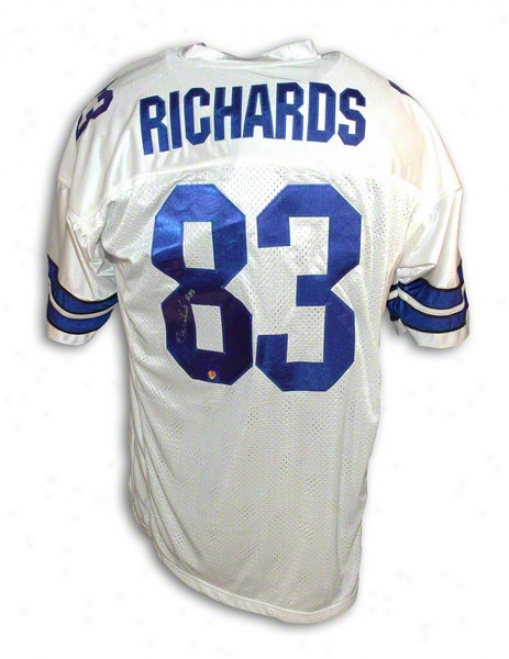 Golden Richards Autographed Dallas Cowboys White Throwback Jersey