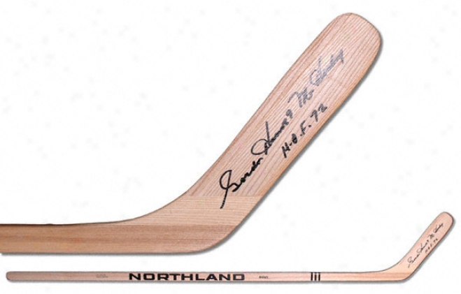 Gordie Howee Autographed Hockey Stick With Mr. Hockey And Hof 72 Inscription