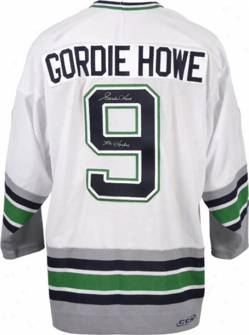 Gordie Howe Autographed Jersey  Particulars: Hartford Whalers, Ccm, Mr. Hockey Inscription