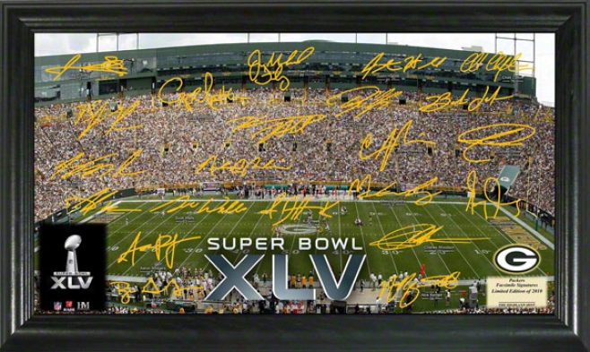 Green Bay Packers Super Bowl Xlv Signature Gridiron Photo