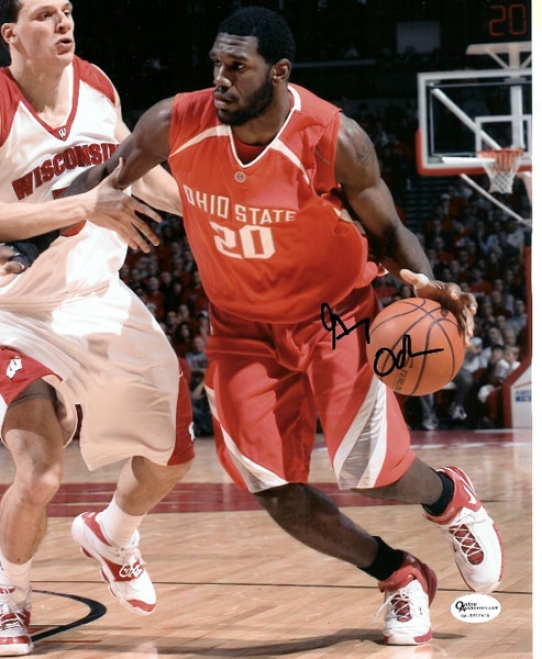 Greg Oden Autographed Ohio Condition Buckeyes 8x10 Photo Portland Trail Blazers