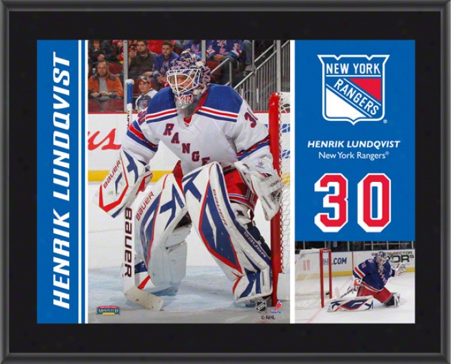 Henrik Lundqvist Plaque  Details: New Yoro Rangers, Sublimated, 10x13, Nhl Plaque