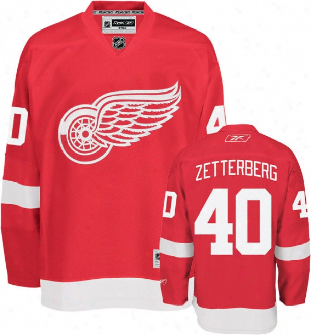 Henrik Zetterberg Jersey: Reebok Red #40 Detroit Red Wings Premier Jersey