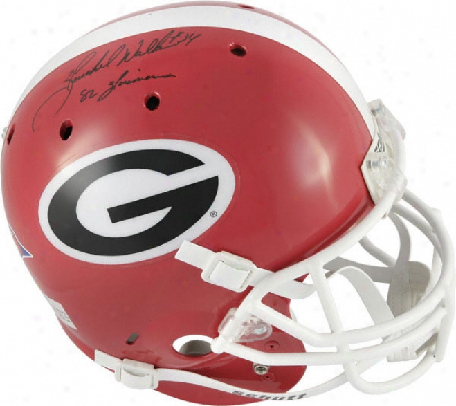 Herschel Walker Autographed Helmet  Details: Georgia Bulldogs, Schutt Helmet, Upon Inscription &quot82 Heisman&quot