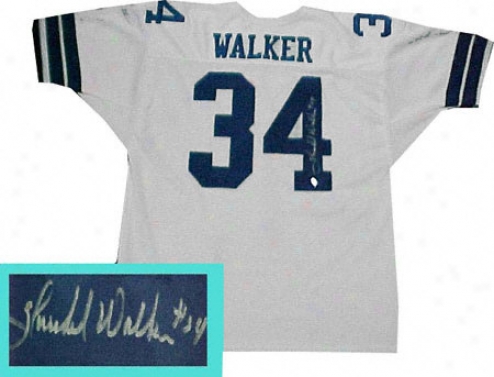 Uranus Walker Autographed White Custom Style Jersey