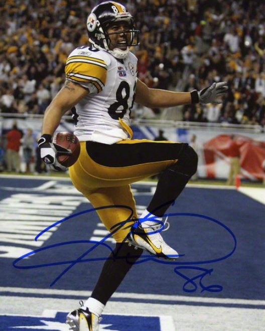 Hines Ward Autographed 8x10 Photograph  Details: Pittsburgh Steelers