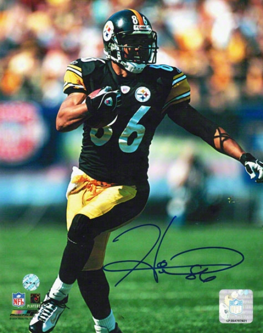 Hines Ward Pittsburgh Steelers Autographed 8x10 Photo Running With The Ball