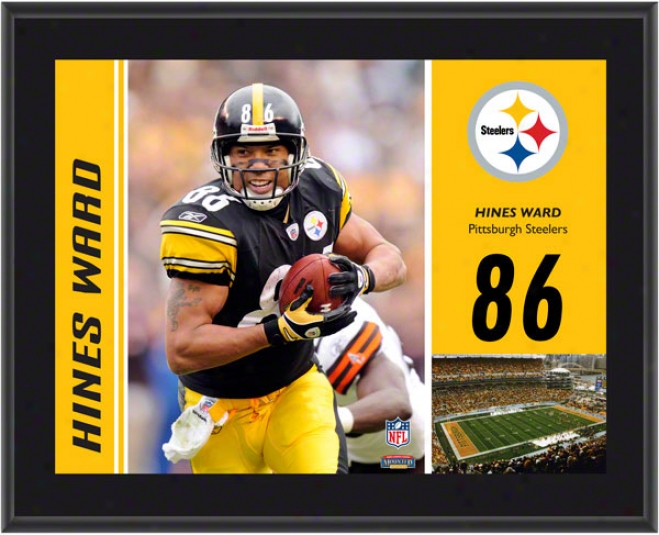 Hines Ward Plqaue  Details: Pittsburgh Steelesr, Sublimated, 10x13, Nfl Plaque