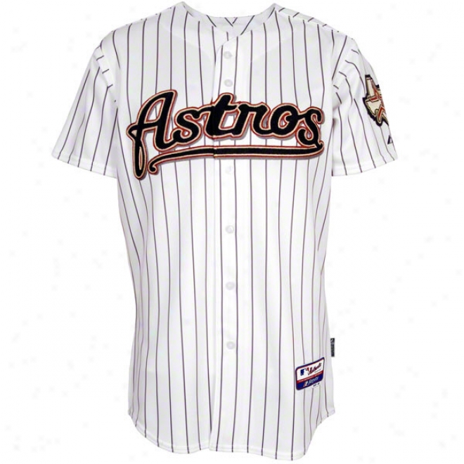 Houston Astros Home White Authentic Cool Base␞ On-field Mlb Jersey