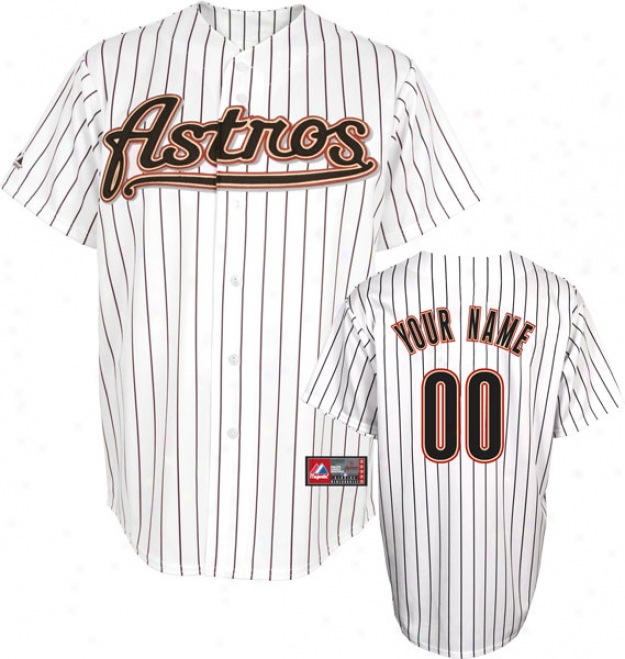 Houston Astros -personalized With Your Name- Home Pinstripe Mlb Autograph copy Jersey