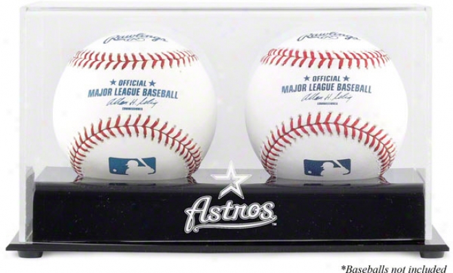 Houston Astros Two Baseball Cube Logo Display aCse