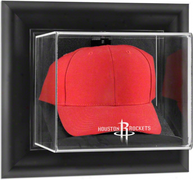 Houston Rockets Framed Wakl Mounted Logo Cap Display Case