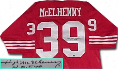 Hugh Mcelhenny San Francisco 49ers Autographed Throwback Jersey With Hof Inscription