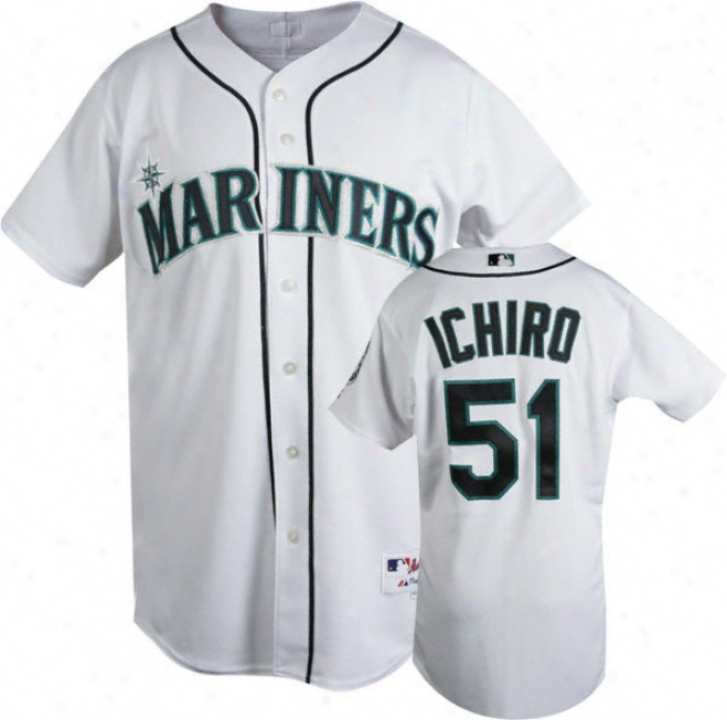 Ichiro Suzuki White Majestic Trustworthy Home On-field Seattle Mariners Jersey