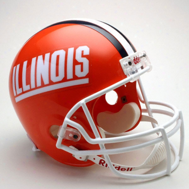 Illinois Fighting Illini Deluxe Replica Riddell Helmet