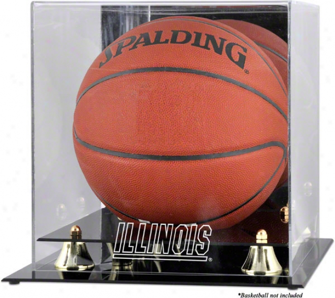 Illinois Fighting Illini Golden Classic Logo Basketball Display Case