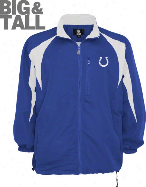 Indianapolis Colts Big & Tall Blitz Microfiber Full Zip Jadket