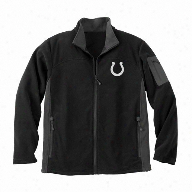 Indianaoplis Colts Black Full Zip Micro Fleece Jacket