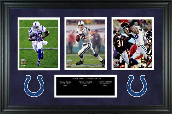 Indianapolis Colts - Triple Threat - Framed Collectible Piece