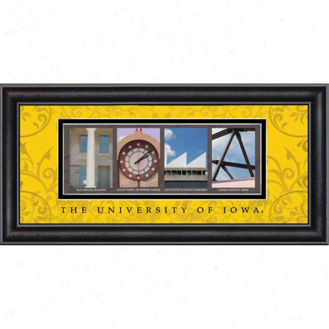 Iowa Hawkeyes Letter Art