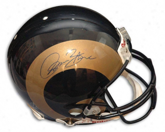 Isaac Bruce St. Louis Rams Autogrraphed Pro Helmet