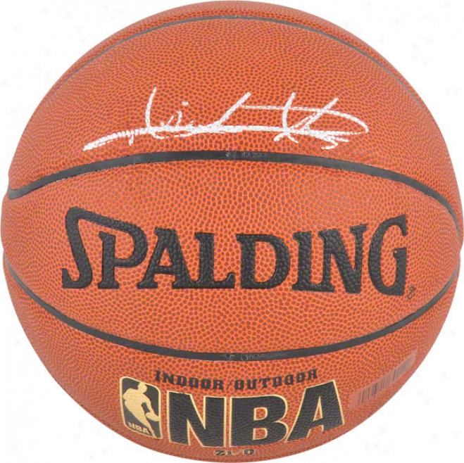 Isiah Thomas Detroit Pidtons Autographed Indoor/outdoor Spalding Basketball