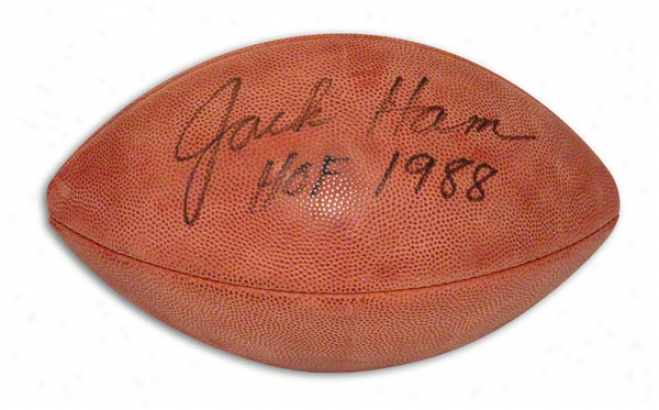 Jack Ham Autographed Nfl Football Inscribed &quothof 1988&quot