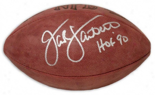 Jack Lambert Autographed Football  Detaisl: Hof 90 Inscription