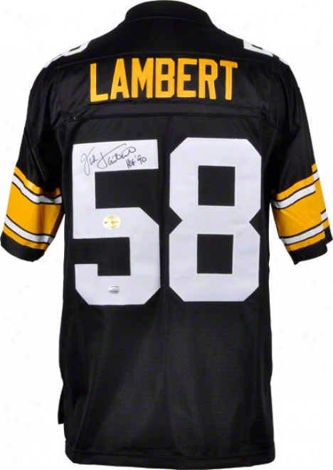 Jack Lambert Autographed Jersey  Details: Pittsburgh Steelers, Reebok Eqt, Hof 1990 Inscription