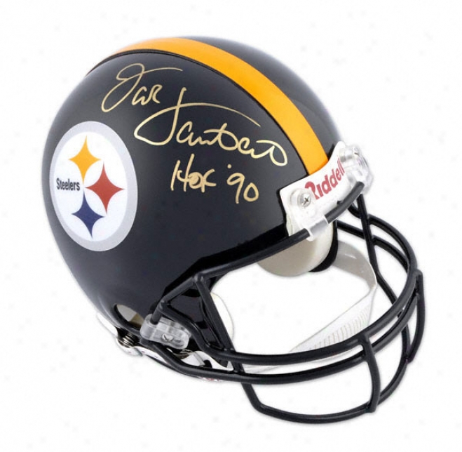 Jack Lambert Autographed Pro-line Helmet  Details: Pittsburgh Steelers, Authentlc Riddell Helmet, Hof 90 Inscription