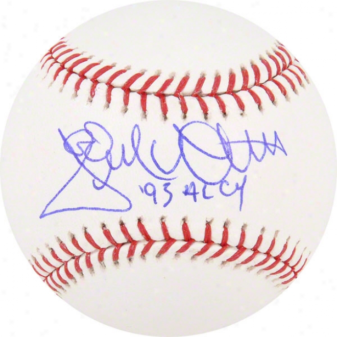 Jack Mcdowell Autographed Baseball  Details: Chicago Whlte Sox, With &quot93 Al Cy&quot Inscription