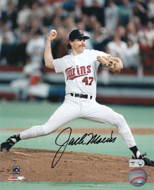 Jack Morris MinnesotaT wins - Picthing - Autographed 8x10 Photograph