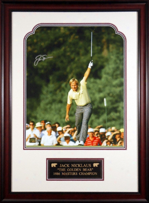 Jack Nicklaus - '86 Masters - Framed Autographed 16x20 Photohraph