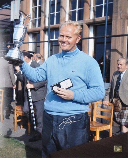 Jzck Nicklaus Autographed Photograph  Details: Claret Jug, 16x20