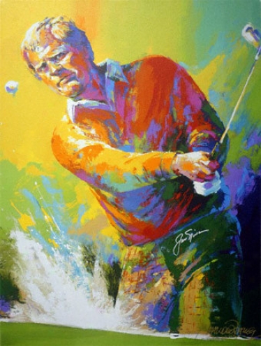 Jack Nicklaus Autographed Stretched Giclee Lithograph