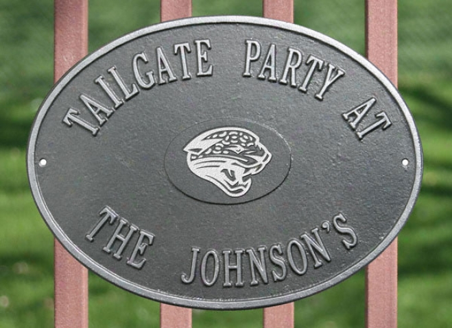 Jacksonville Jaguars Personalized Pewter And Silver Indoor/outdoor Plaque