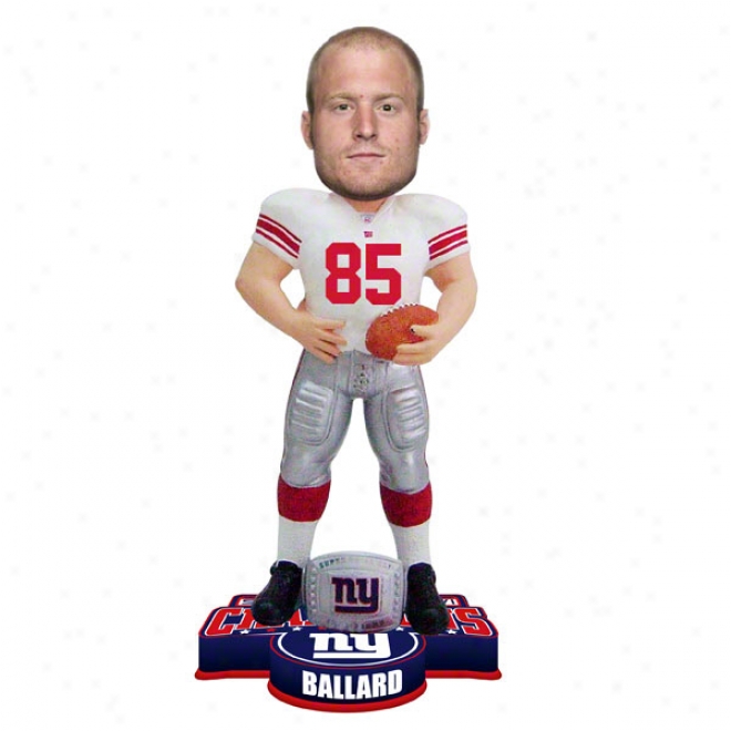 Jake Ballard #85 New York Giants Super Bowl Xlci Cham0ions Ring Bobble Head