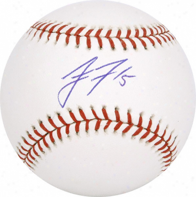 Jake Fox Autographed Baseball