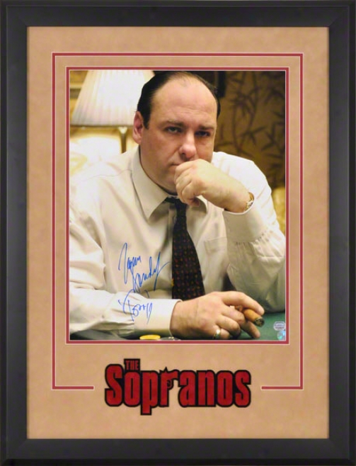 James Gandolfini Framed Autographed Photograph  Details: 16x20