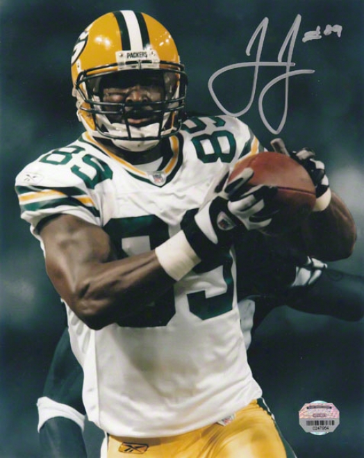 James Jones Autographed Photograph  Details: Green Bay Packers, 8x10