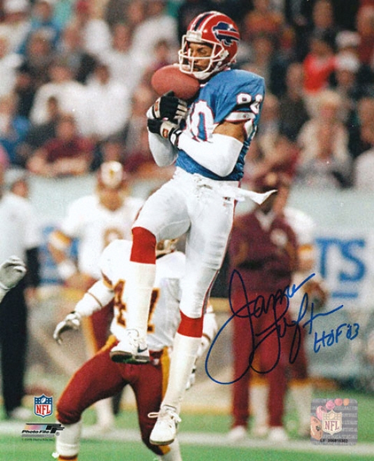 James Lofton Bufalo Bills Autographed 8x10 Photograph With Hof 03 Inscription