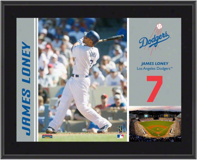 James Loney Plaque  Details: Los Angeles Dodgers ,Sublimated, 10x13, Mlb Plaque