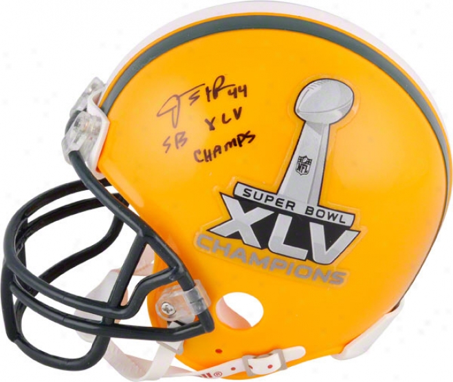 James Starks Autographed Mini Helmet  Details: Green Bay Packers, Sb Champs Inscription