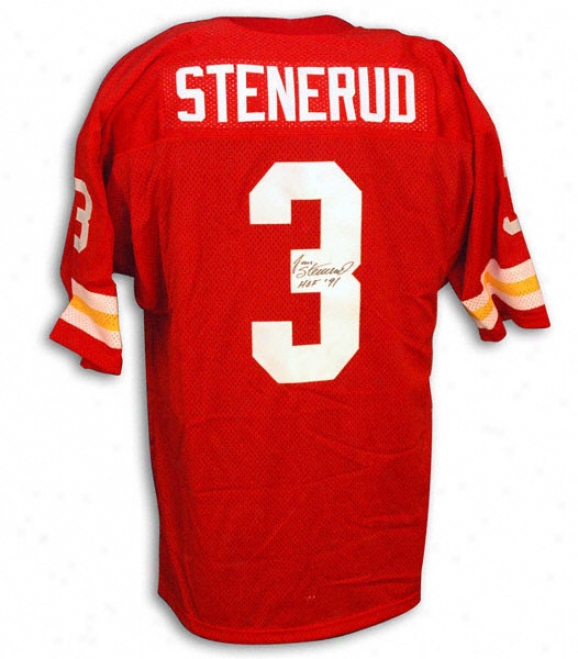 Jan Stenerud Autographed Red Jersey