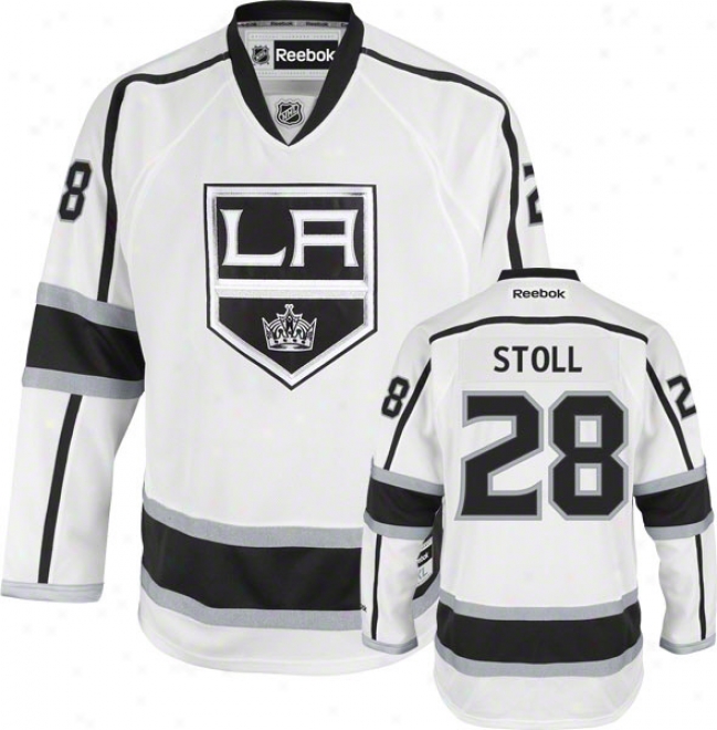 Jarret Stoll Jersey: Reebok White #28 Los Angeles Kings Premier Jersey